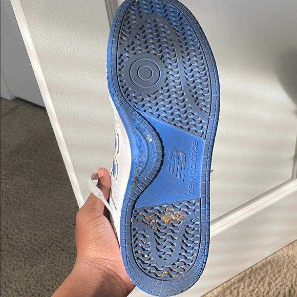 New Balance Men's White and Blue Sneakers - Picture 7 of 11